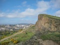 Aerial and general view of Edinburgh old city Royalty Free Stock Photo