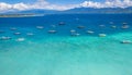 Aerial of Gili Trawangan beach in Lombok, Indonesia