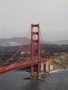 Aerial of Golden Gate Bridge, San Francisco Bay, and cityscape Royalty Free Stock Photo