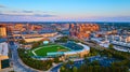 Aerial Golden Hour at Victory Field Baseball Stadium, Indianapolis Royalty Free Stock Photo