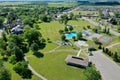 Aerial of Grant Kett Park in Hagersville, Ontario, Canada