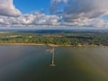 High above Fairhope Pier on Mobile Bay, Alabama Royalty Free Stock Photo