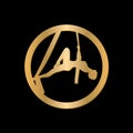 Aerial gymnastic logo creative concept