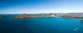 Aerial of Hamilton Island Resort Whitsundays, sailing boats on the water Royalty Free Stock Photo