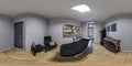 aerial hdri 360 panorama view in stylish beauty spa and massage saloon in equirectangular seamless spherical projection