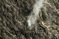 Aerial helicopter view of lava field near Kilauea volcano, Big Island, Hawaii Royalty Free Stock Photo