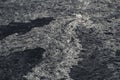 Aerial helicopter view of lava field near Kilauea volcano, Big Island, Hawaii Royalty Free Stock Photo