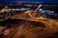 Aerial of Highway Traffic Long Exposure Royalty Free Stock Photo