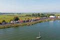 Aerial from the historical village Durgerdam in the Netherlands Royalty Free Stock Photo