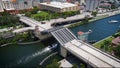 Aerial Hollywood Intercoastal Bridge Crossing 360 Orbit No3