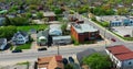 Aerial hyperlapse view of Thorold, Ontario, Canada in early spring 4K