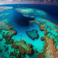 Aerial image of the Australian Great Barrier Reef Royalty Free Stock Photo