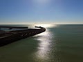 Brighton marina in Southern England taken by a drone.