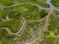 Drone image of Bull Island, Napa River, Napa, California