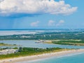 Aerial image Cape Canaveral US Navy and rocket launch facilities Royalty Free Stock Photo