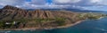 Aerial image Diamond Head Oahu Hawaii Royalty Free Stock Photo