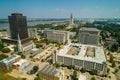 Aerial image Downtown Baton Rouge Louisiana no logos Royalty Free Stock Photo