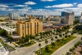 Aerial image Downtown West Palm Beach Florida city scene Royalty Free Stock Photo