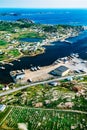 Aerial image of Newfoundland on Canada\'s east coast Royalty Free Stock Photo