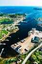 Aerial image of Newfoundland on Canada\'s east coast Royalty Free Stock Photo