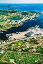 Aerial image of Newfoundland on Canada\'s east coast Royalty Free Stock Photo