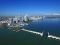 Aerial image of Edgewater Miami Royalty Free Stock Photo