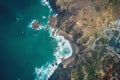 Aerial image of Eo Gio Winds` Strait in Quy Nhon