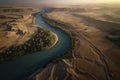 Aerial image of the Euphrates River