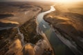 Aerial image of the Euphrates River