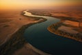 Aerial image of the Euphrates River