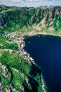 Aerial image of Newfoundland on Canada\'s east coast Royalty Free Stock Photo