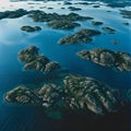 Aerial image of a genuine archipelago. Summer Vacation.