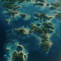 Aerial image of a genuine archipelago. Summer Vacation.