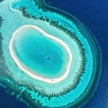 Aerial image of a genuine archipelago of unique atoll Stunning natural landscape