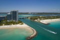Aerial image of the Haulover Inlet Miami Beach Royalty Free Stock Photo