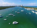 Aerial image Haulover Park Miami Beach Royalty Free Stock Photo