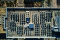 Aerial view rooftop hvac Royalty Free Stock Photo