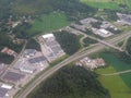 Aerial image of highway intersection