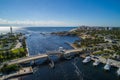 Aerial image Hillsboro Inlet Bridge FLorida Royalty Free Stock Photo