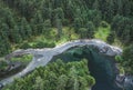 Aerial image of Ninstints, Haida Gwaii, BC, Canada Royalty Free Stock Photo