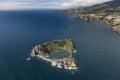 Aerial image of the idyllic islet of Vila Franca do Campo IlhÃÂ©u de Vila Franca