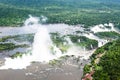 Aerial view Iguazu Falls, overview of Iguazu Falls Royalty Free Stock Photo