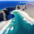 Aerial image of Lands the southernmost point of the Baja and El Arco de Cabo San Baja