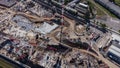 Aerial image of a large city construction site Royalty Free Stock Photo