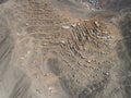 Aerial image of Lima Peru, shanty town in the hills.