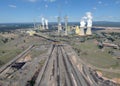 Aerial image of Loy Yang Power Station in the Latrobe Valley Royalty Free Stock Photo