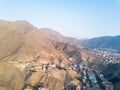 Aerial image made with drone over La Molina district. Royalty Free Stock Photo