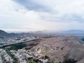 Aerial image made with drone over La Molina district.