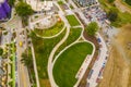 Aerial image modern park in Seattle Washington