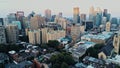 Aerial image of Montreal during a hazy summer day